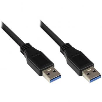 Cable USB 3.0 macho a macho de 1m, compatible con USB 3.2 Gen 1, color negro