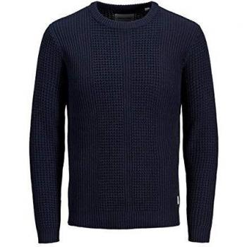 Jack & Jones JCOSTRONGER Knit Crew Neck Suéter, Navy Blazer, L para Hombre