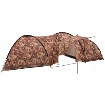 Tienda de campaña Igloo 8 personas camuflaje 650x240x190 cm