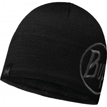 Original Buff - Knitted & Polar Hat Solid Unisex Adulto, talla unica, color Solid Logo Black/Black