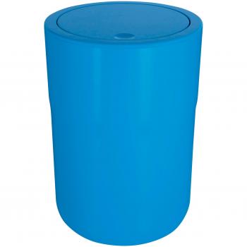 Papelera Basculante para Baño Cocco Azul 5L con Anillo Fijador de Bolsas