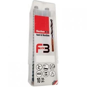 Pack de 10 brocas para metal F3 HSS-R DIN338 9,0x81/125 Fischer 614147
