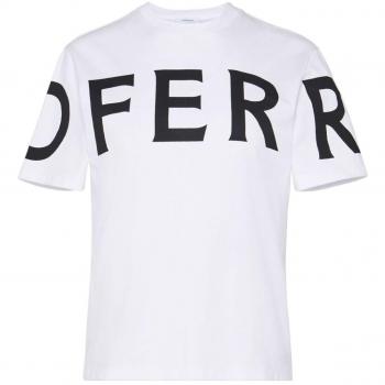 Ferragamo Women's Logo Cotton T-Shirt - White, Size Small