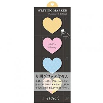 Midori cuadrado tipo Sticky Note corazones