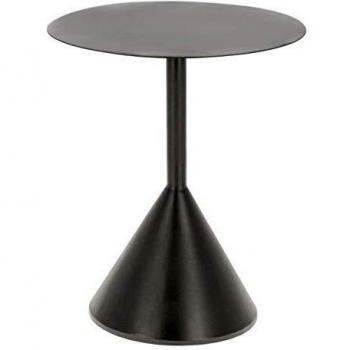 Kave Home - Mesa lateral Yinan de 48 cm de diámetro, color negro.