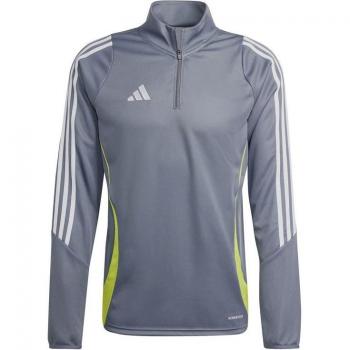Camiseta manga larga de fútbol Adidas Tiro24 para hombre en color gris con diseño deportivo y tejido transpirable