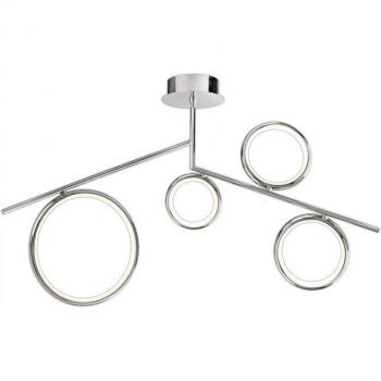 Plafón LED integrado Olimpia Cromo Pulido 60 Cm