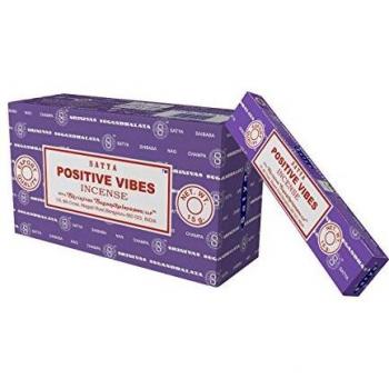 Incienso Satya - Pack de 12 Varillas Aromáticas de Vibras Positivas (15g cada una)
