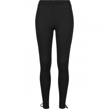 Urban Classics Women's Black Lace-Up Back Leggings