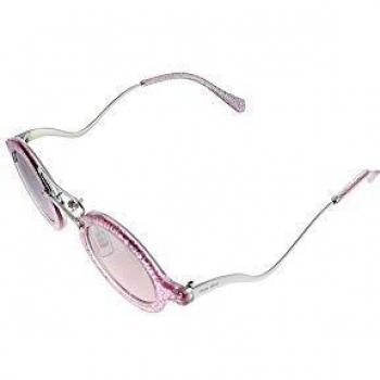 Miu Miu Women's Sunglasses, Grey Metal Frame with Rose Lens, One Size