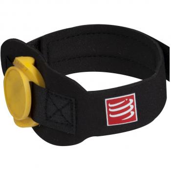 Compressport Timing Chip Strap - Cinturón de hidratación para running, color negro, talla 7XL