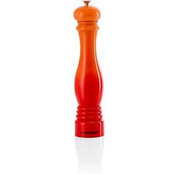 Le Creuset Molinillo de sal clásico ajustable, Grande, Plástico ABS resistente a grietas, Anticorrosión, 518 g, Naranja Volcánico