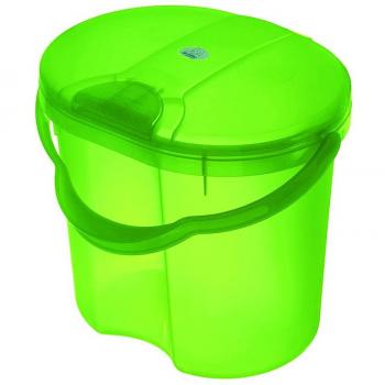 Rotho Babydesign TOP Cubo para pañales, Tapa abatible, 11 l, A partir de 0 meses, TOP, Translucent Lime