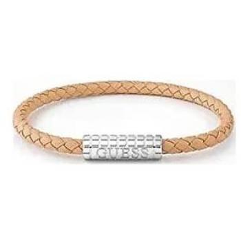 Pulsera Hombre Guess JUMB02142JWSTSAS - Brazalete de acero inoxidable, diseño moderno, cierre de seguridad, acabado pulido y mate, adecuado para uso diario y ocasiones especiales