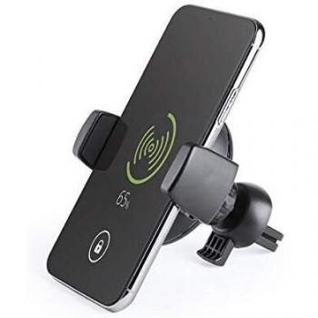 BigBuy Tech Soporte Cargador Inalambrico para Coches Ne Gramos o 146135. S1416665, Adultos Unisex, Negro, Unico