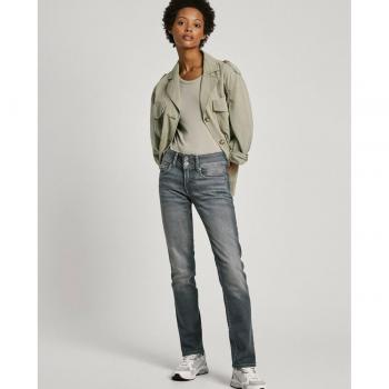 Pepe Jeans Vaqueros Slim Fit de mujer PL204729, recto, tiro bajo, cierre doble botón