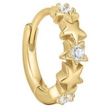 Ear Candy - Piercing Stea de Plata con Baño de Oro 18k