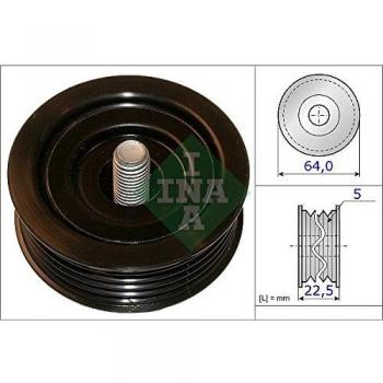 INA 532 0642 10 Deflection/Guide Pulley, v-ribbed belt