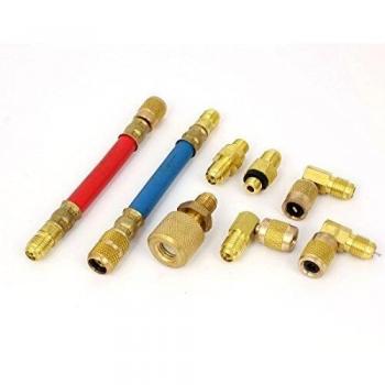 DealMux Coche de Aire Acondicionado automático 1 / 8PT a 1 / 8PT Acoplamiento rápido Adaptador 8 en 1