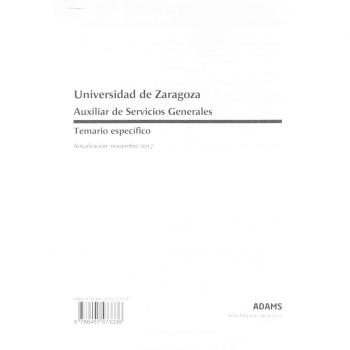 Temario específico Auxiliar de Servicios Generales de la Universidad de Zaragoza