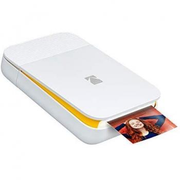 Impresora Instantánea Kodak Smile Bluetooth Compacta Blanca y Amarilla