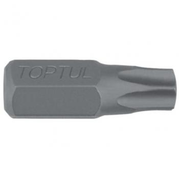 Punta de destornillador hexagonal TORX TOPTUL 5/16 T27 con características de alta precisión, fabricada en acero al cromo vanadio, diseño ergonómico para un mejor agarre y durabilidad