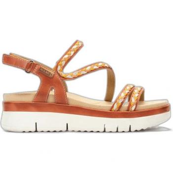 Pikolinos PALMA W4N-0526 Sandalia De Plataforma mujer Naranja, Sandalias cuña de piel, color naranja, material de piel