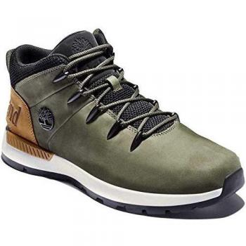 Timberland Sprint Trekker Mid Lace-Up Trainer for Men in Green, Size: 8.5