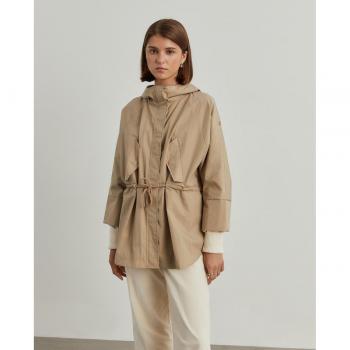 Parka de mujer oversize con capucha Lion of Porches, color beige, diseño extragrande