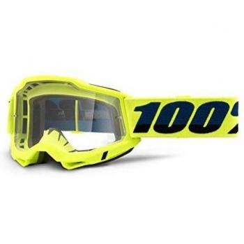 Gafas de Ciclismo 100% Accuri 2, Amarillo Fluorescente, Lente Transparente
