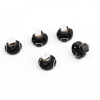 sourcing map Coche Interior Verde T3 Bombilla de 1210 Leds 1 SMD Chip Clúster Luz de Panel 12V con Base Cuña 5Pcs 7mm X 7mm