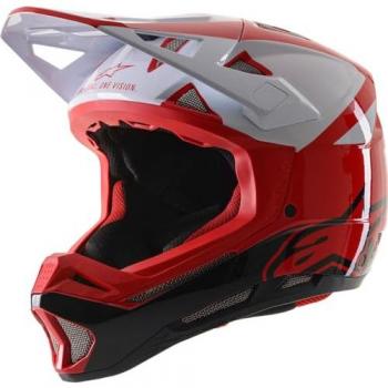 Casco Alpinestars Missile Pro Solid rojo blanco - XS