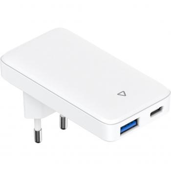 Cargador de pared blanco Inves LT-TR3681 USB Dual