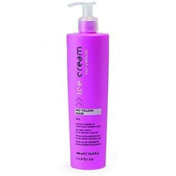 Inebrya Ice Cream No-Yellow Mask Mask - Mascarilla para pelo rubio aclarado y gris