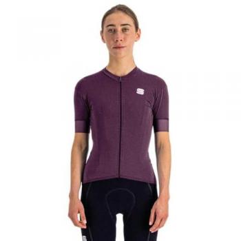 Maillot de Ciclismo Sportful Monocrom Manga Corta Violeta Mujer - L