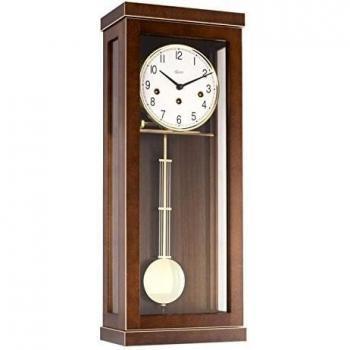 Reloj de pared Hermle 70989-030141, madera de nogal, dimensiones 57 cm x 22,5 cm x 13 cm