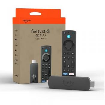 Reproductor Multimedia Amazon Fire TV Stick 4K Max, 16 GB, Streaming 4K UHD, Wi-Fi 6E y Fondo Ambiental
