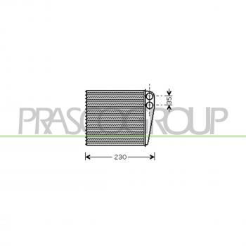 Radiador de calefacción PRASCO VG055H001, intercambiador de calor para interior