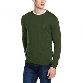 GANT Cotton Wool Crew, Suéter Para Hombre, Grün