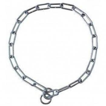Collar estrangulador de metal para perro con malla fuerte, longitud total 80 cm