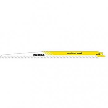 Metabo 631122000 631122000-Blister de 2 hojas de sierra de sable para madera plasticos, Triscado, rectificado HCS 300 x 1 mm, Amarilla, 0