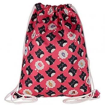 PUCKATOR Sac à  Cordons Feline Fine-Chat Mochila con Cordones, Adultos Unisex, Multicolor