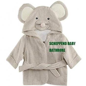 Scheppend Niño y La Niña Algodón Bebé Animal Playa Con Capucha De Baño Toalla Albornoz Gris