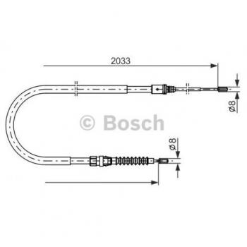 Cable de freno de mano BOSCH 1 987 482 190 para Citroen C4, DS4 y Peugeot 308