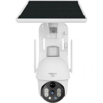 Cámara de Seguridad Exterior Xiaovv P15S 3 MP 2K 4G/LTE con Visión Nocturna y Panel Solar Blanco