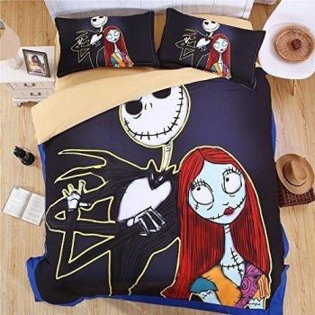 Halloween pesadilla antes de Navidad 3d juego de cama Sally funda de edredón conjunto ropa de cama doble tamaño king tamaño queen size, tamaño único, colcha para cama individual