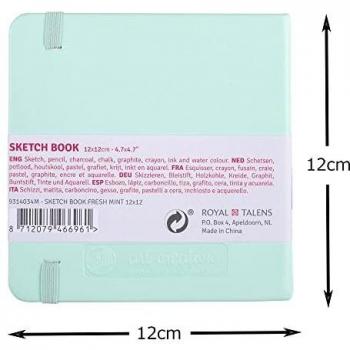 Cuaderno de bocetos ROYAL TALENS Art Creation 12 x 12 cm, 140 g/m², color menta, 80 hojas