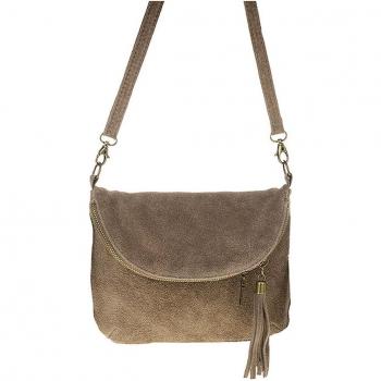 Cenerente Bolso bandolera Mujer de Piel auténtica Gamuza - Made in Italy