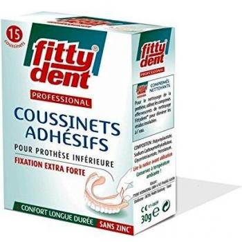 Coussinets Adhésifs Fittydent Profesional para Protesis Dental - 15 Unidades