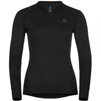 Camiseta Odlo Active Warm Eco manga larga negra para mujer - XXL, ropa interior funcional, tejido cálido y ecológico